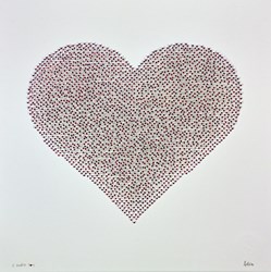 I HeArt You by Stephen Graham - Original Mixed Media on Board sized 15x15 inches. Available from Whitewall Galleries